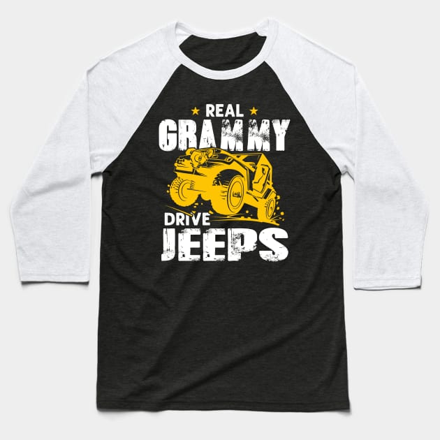 Real Grammy Drive Jeeps Jeep Men/Women/Kid Jeeps Lover Baseball T-Shirt by Nancie